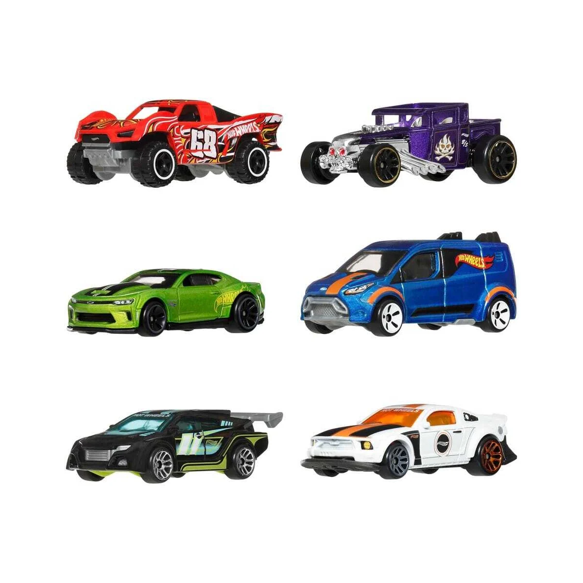 Hot Wheels Silver Series pack of 6 die-cast vehicles 1/64 Legends