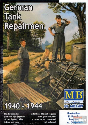 MBM35009 1:35 MB Masterbox German Tank Repairmen Figure Set