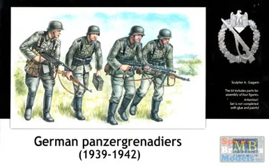MBM35013 1:35 MB Masterbox German Panzergrenadiers 1939-42 Figure Set