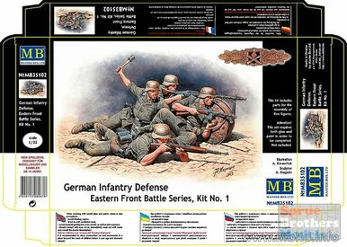 MBM35102 1:35 Masterbox German Infantry Defense, Eastern Front 5 Figures Set
