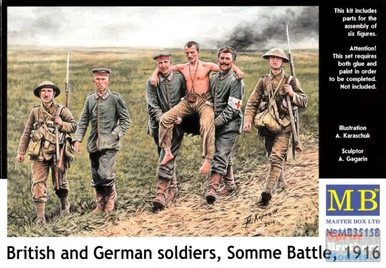 MBM35158 1:35 Masterbox "British and German Soldiers, Somme Battle 1916" - 6 Figures Set