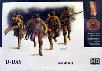MBM35020 1:35 MB Masterbox "D-Day" 6th June 1944 U.S. Ranger - 4 Figures #3520