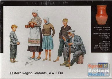 MBM35088 1:35 Masterbox "Eastern Region Peasants" WWII Era - 5 Figures Set #3588