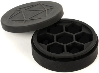 Metallic Dice Games 923 Silicone Round Dice Case, Black