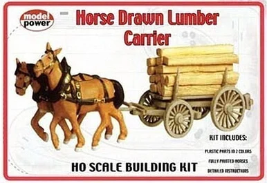 Model Power 624 HO Horse Drawn Lumber Carrier Model Kit