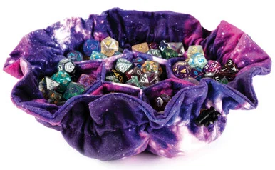 Metallic Dice Games 9102 Nebula Velvet Compartment Dice Bag w/ Pockets