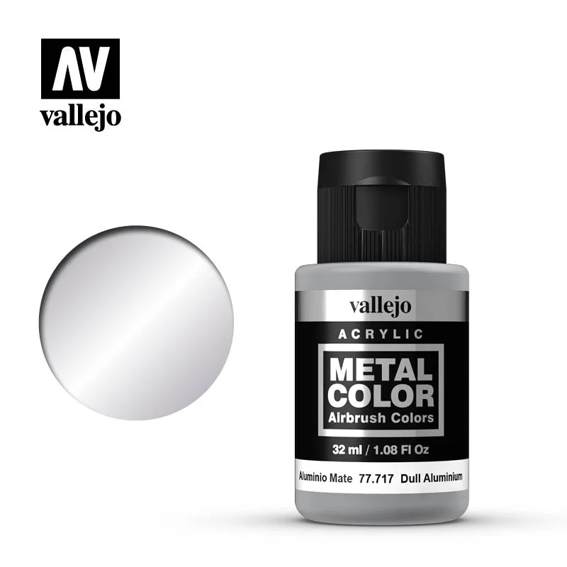 Metal Color Dull Aluminum Acrylic Paint, 32 ml Bottle - Vallejo