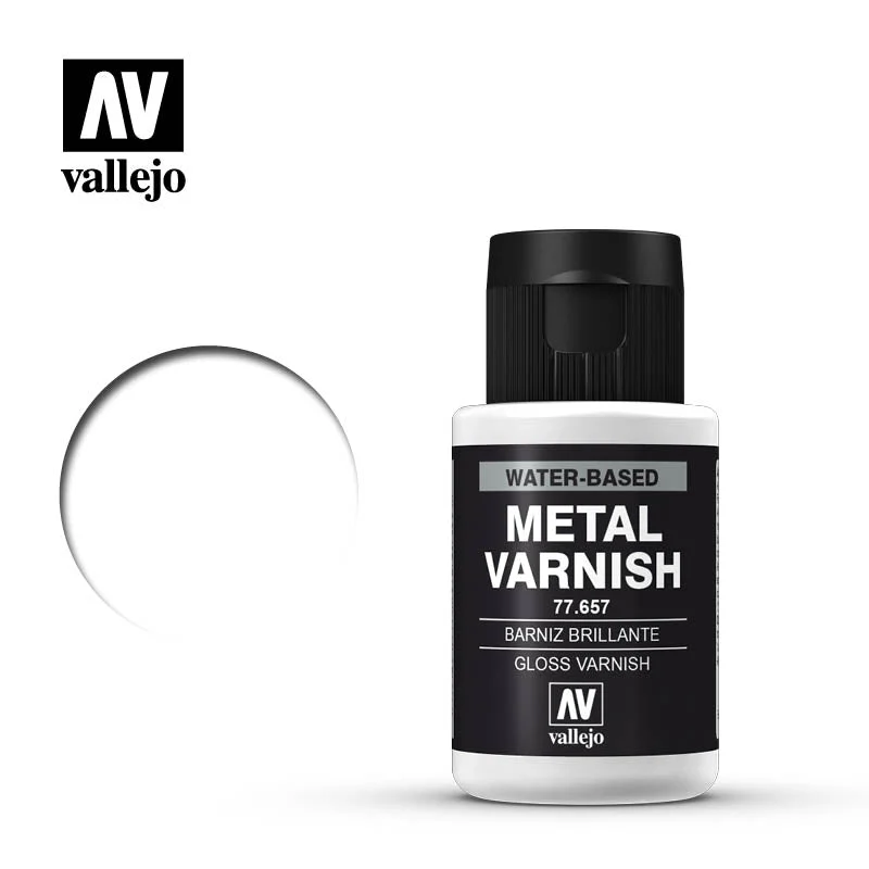 Metal Color Gloss Metal Varnish, 32 ml Bottle - Vallejo