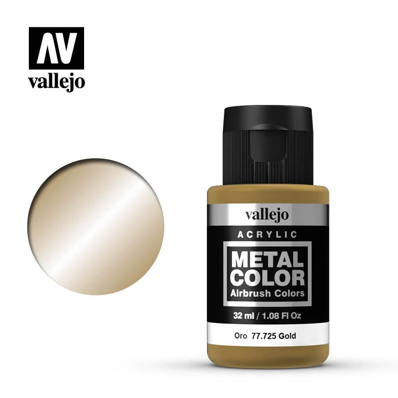 Metal Color Gold Acrylic Paint, 32 ml Bottle - Vallejo