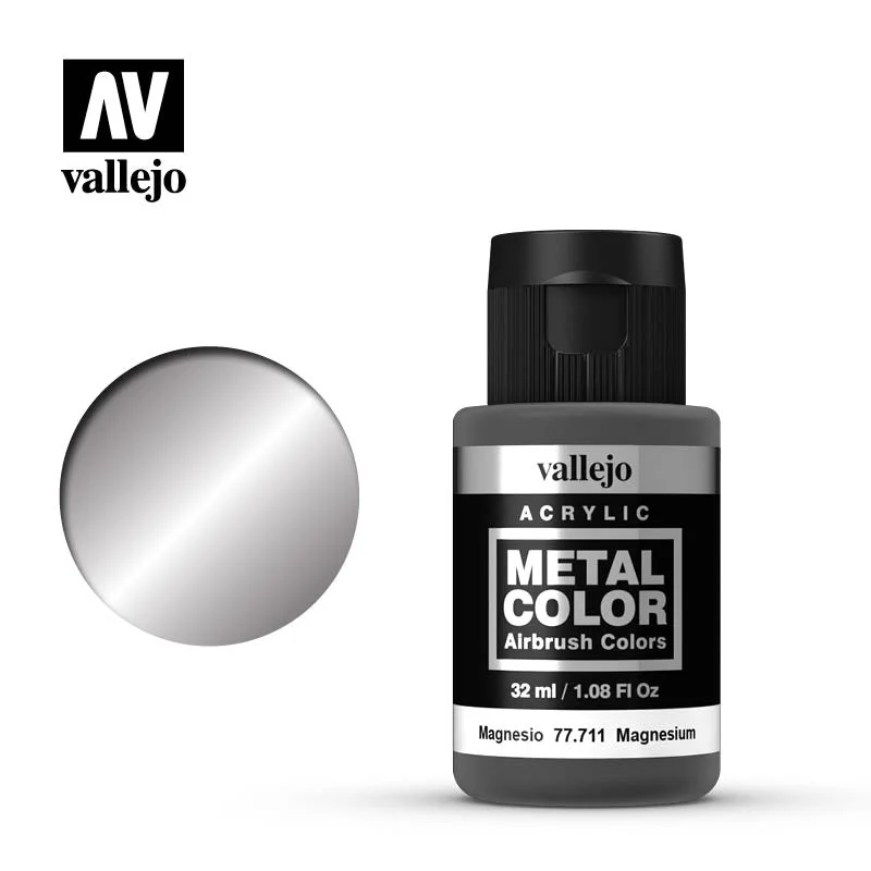 Metal Color Magnesium Acrylic Paint, 32 ml Bottle - Vallejo