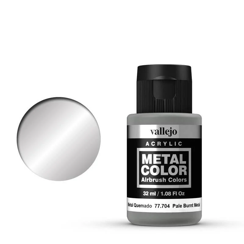 Metal Color Pale Burnt Metal Acrylic Paint, 32 ml Bottle - Vallejo