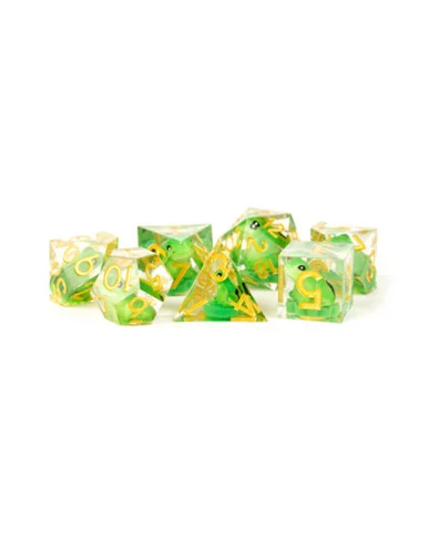 Metallic Dice Games 937 Handcrafted Sharp Edge Resin Frog Dice Set