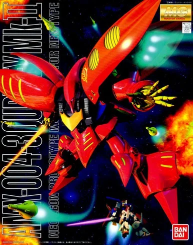 Bandai 5063193 AMX-004-3 Qubeley Mk-II Ple 2 Neo Zeon Prototype Mobile Suit For Newtype MG 1/100 Scale Model Kit