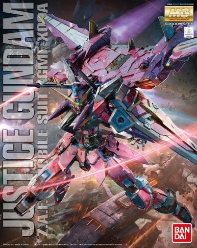 Bandai 5063150 Justice Gundam Z.A.F.T. Mobile Suit ZGMF-X09A MG 1/100 Scale Model Kit
