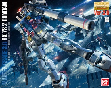 Bandai 5061610 RX-78-2 Gundam Ver. 3.0 E.F.S.F. Prototype Close-Combat Mobile Suit MG 1/100 Scale Model Kit