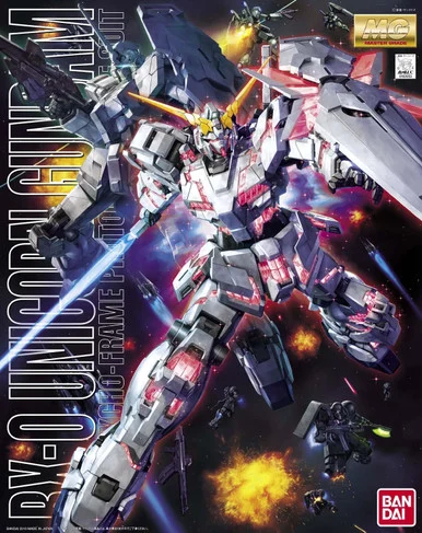 Bandai 5061608 RX-0 Unicorn Gundam Full Psycho Frame Prototype Mobile Suit MG 1/100 Scale Model Kit