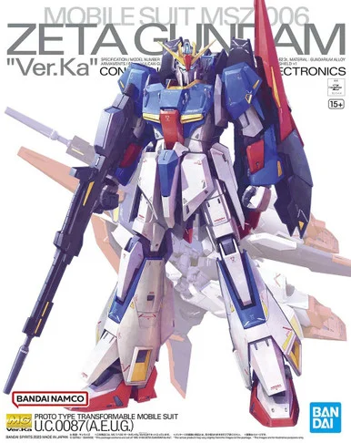 Bandai 5064015 MSZ-006 Zeta Gundam Ver. Ka MG 1/100 Scale Model Kit