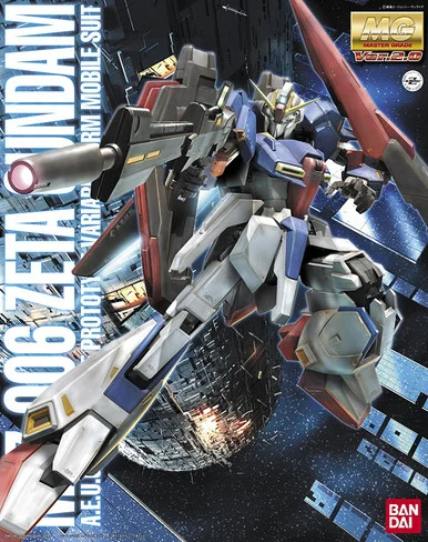 Bandai 5061578 MSZ-006 Zeta Gundam Ver.2.0 A.E.U.G. Attack Use Prototype Variable Form Mobile Suit MG 1/100 Scale Model Kit