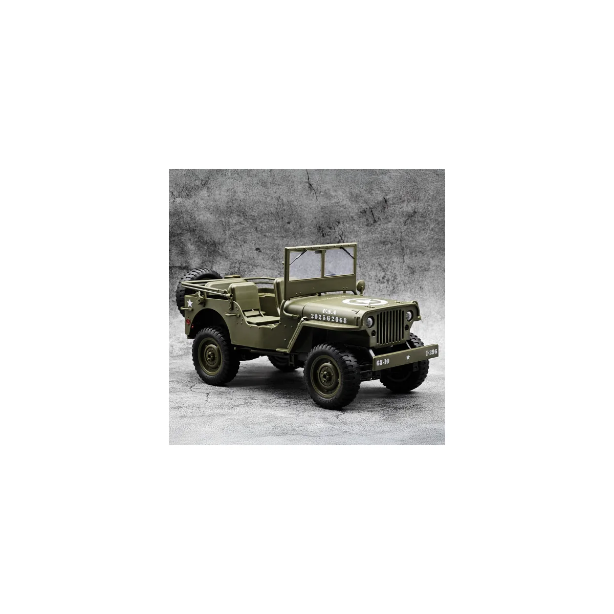 Jeep Willys RC 1:10 RTR Radio Controlled Electric Car with Lights - MHDPRO
