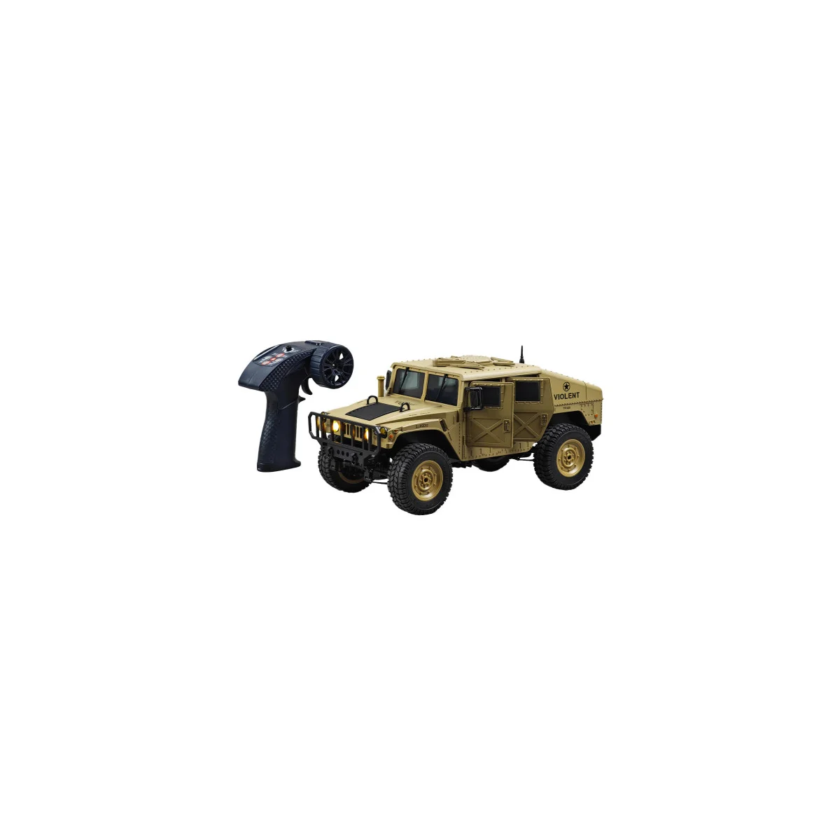 1:16 Scale RTR Sand Yellow Hummer Electric Radio Controlled Car with Lights - MHDPRO
