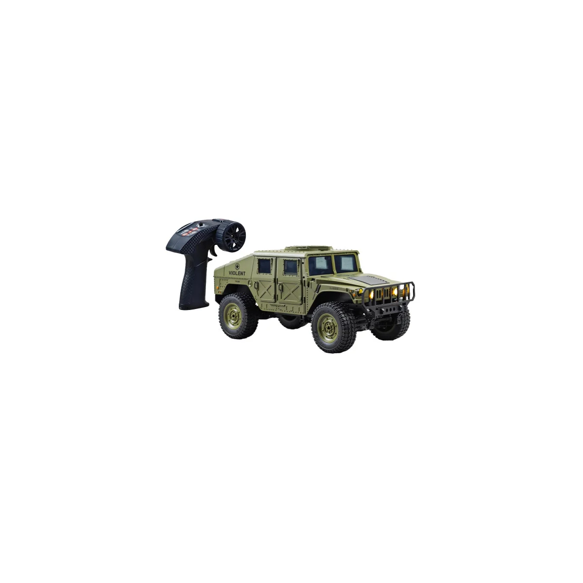 1:16 Scale RC Hummer Army Green Electric Radio Controlled Car RTR with Lights - MHDPRO