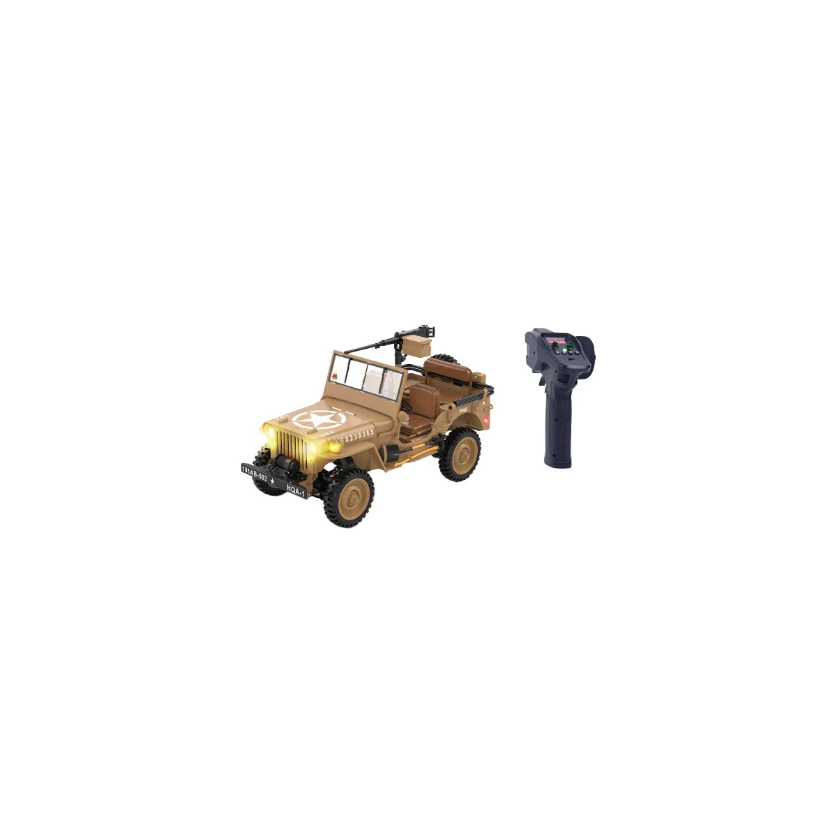 RC 1:14 Sand Yellow Jeep Willys Electric Car RTR with Gearbox - MHDPRO