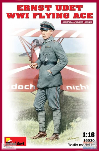 MIA16030 1:16 Miniart Figure - Ernst Udet WWI Flying Ace