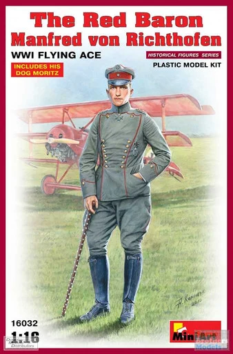 MIA16032 1:16 Miniart Figure - The Red Baron Manfred von Richthofen WWI Flying Ace