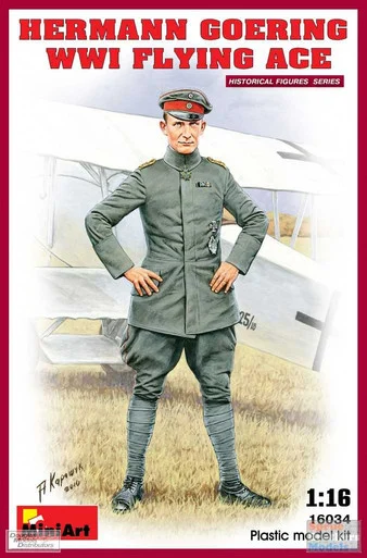 MIA16034 1:16 Miniart Figure - Hermann Goering WWI Flying Ace