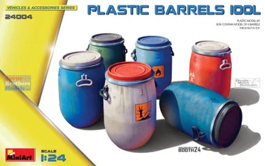MIA24004 1:24 Miniart Plastic Barrels 100L