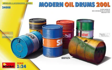 MIA24008 1:24 Miniart Modern Oil Drums 200L
