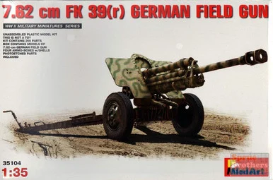 MIA35104 1:35 Miniart 7.62 cm FK 39(r) German Field Gun