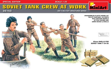 MIA35153 1:35 MiniArt Soviet Tank Crew at Work Figure Set