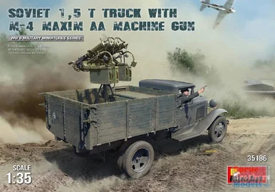 MIA35186 1:35 Miniart Soviet 1.5-ton Truck with M-4 Maxim AA Machine Gun