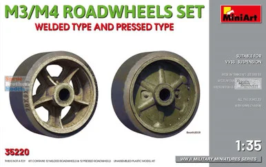 MIA35220 1:35 MiniArt M3/M4 Roadwheels (Welded Type and Pressed Type) Set
