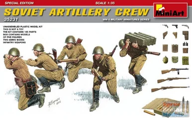 MIA35231 1:35 MiniArt Soviet Artillery Crew Figure Set (5 figures)