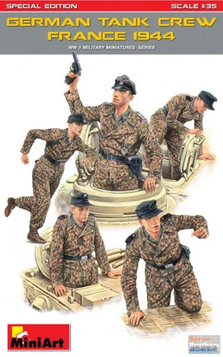 MIA35252 1:35 MiniArt German Tank Crew France 1944 Figure Set (5 figures)