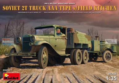 MIA35257 1:35 Miniart Soviet 2T Truck AAA Type with Field Kitchen