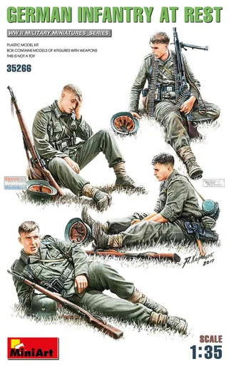 MIA35266 1:35 MiniArt German Infantry at Rest Figure Set