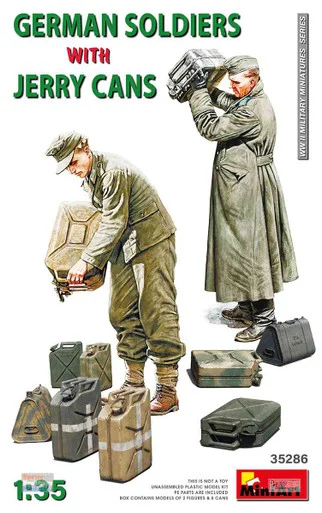 MIA35286 1:35 MiniArt German Soldiers with Jerry Cans Figure Set (2 figures+jerry cans)
