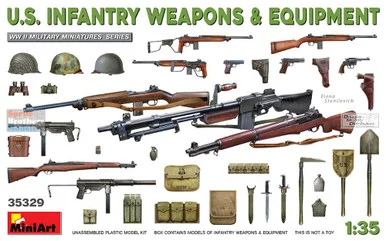 MIA35329 1:35 Miniart US Infantry Weapons & Equipment