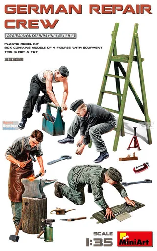 MIA35358 1:35 MiniArt German Repair Crew Figure Set