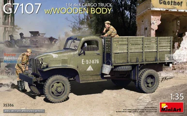 MIA35386 1:35 Miniart G7107 1.5T 4x4 Cargo Truck with Wooden Body
