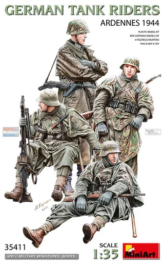 MIA35411 1:35 MiniArt German Tank Riders Ardennes 1944 Figure Set
