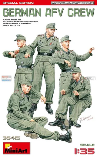 MIA35415 1:35 MiniArt German AFV Crew Figure Set