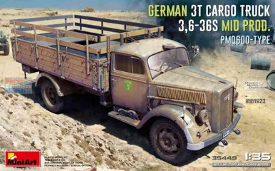 MIA35449 1:35 Miniart German 3t Cargo Truck 3.6-36S Mid Production PmQ600-Type