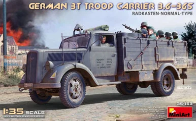 MIA35453 1:35 Miniart German 3T Troop Carrier 3.6-36S Radkasten-Normal-Type