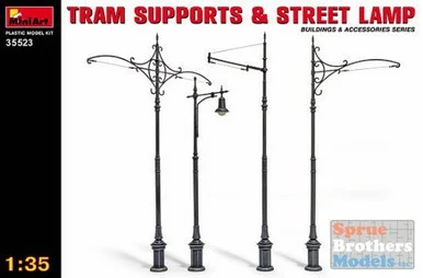 MIA35523 1:35 MiniArt Tram Supports & Street Lamp #35523