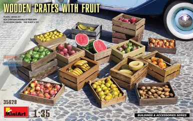 MIA35628 1:35 Miniart Wooden Crates with Fruit