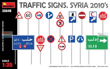 MIA35648 1:35 Miniart Traffic Signs (Syria 2010's)